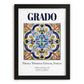 Grado, Italy – Travel Poster, in sleek black frame