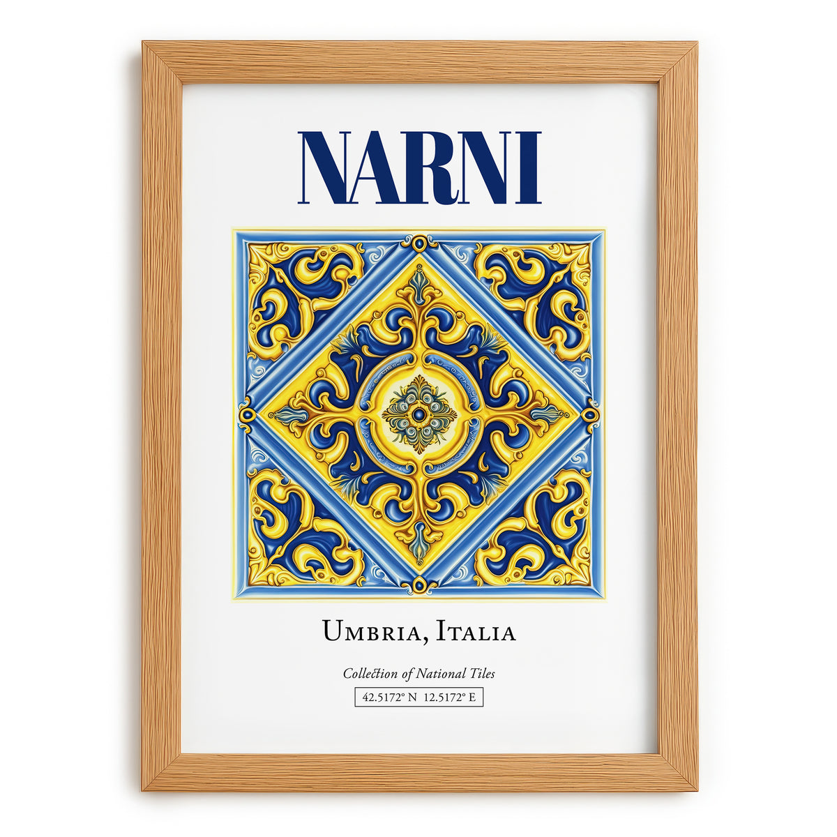 Narni, Italy – Global Cities Wall Print, set in oak frame