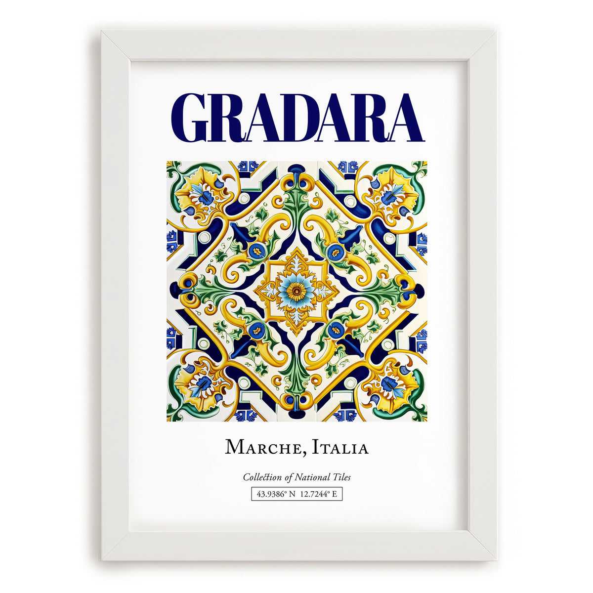 Gradara, Italy – Travel Print, placed in minimal white frame