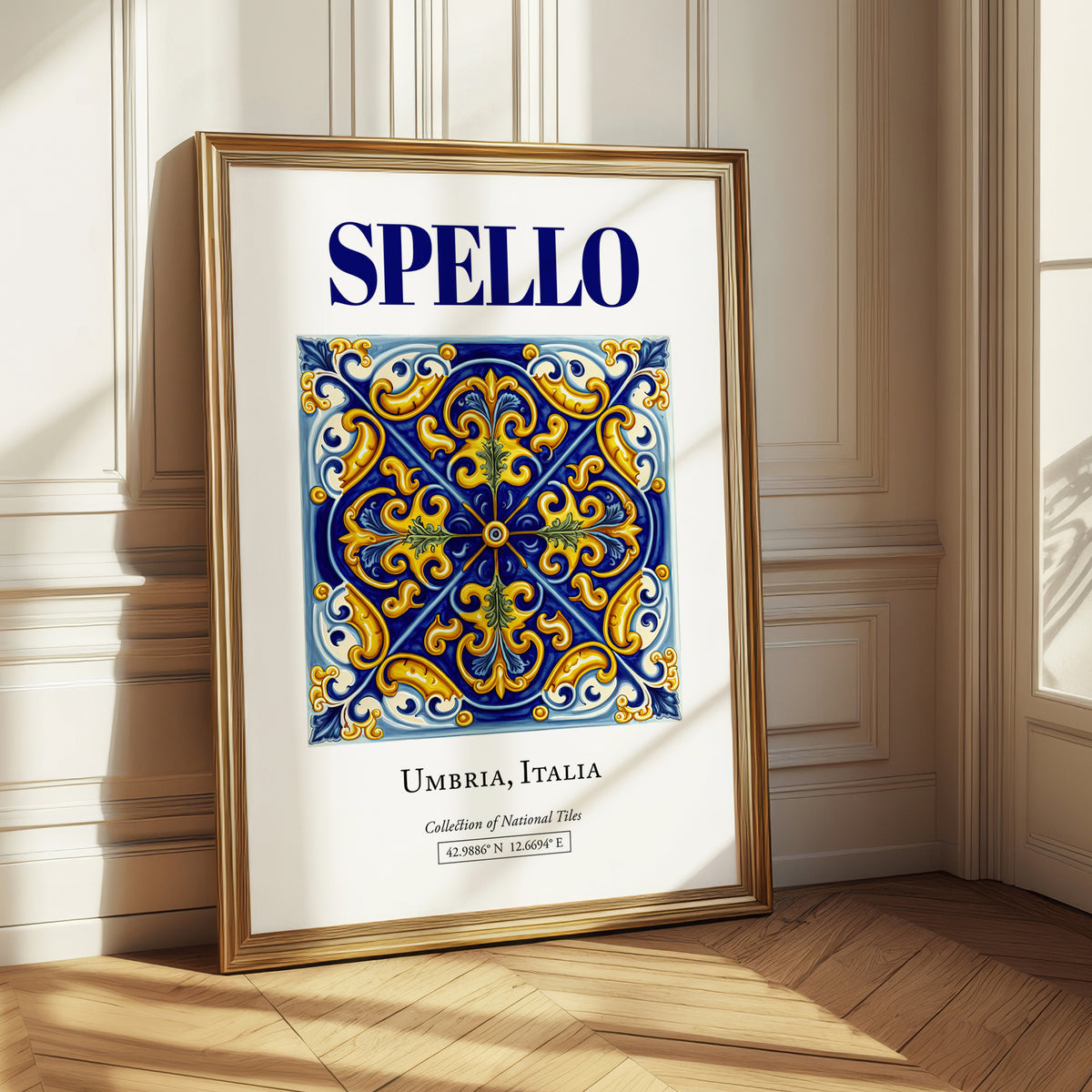 Spello, Italy – Country Culture Poster, styled in a charming Paris street view