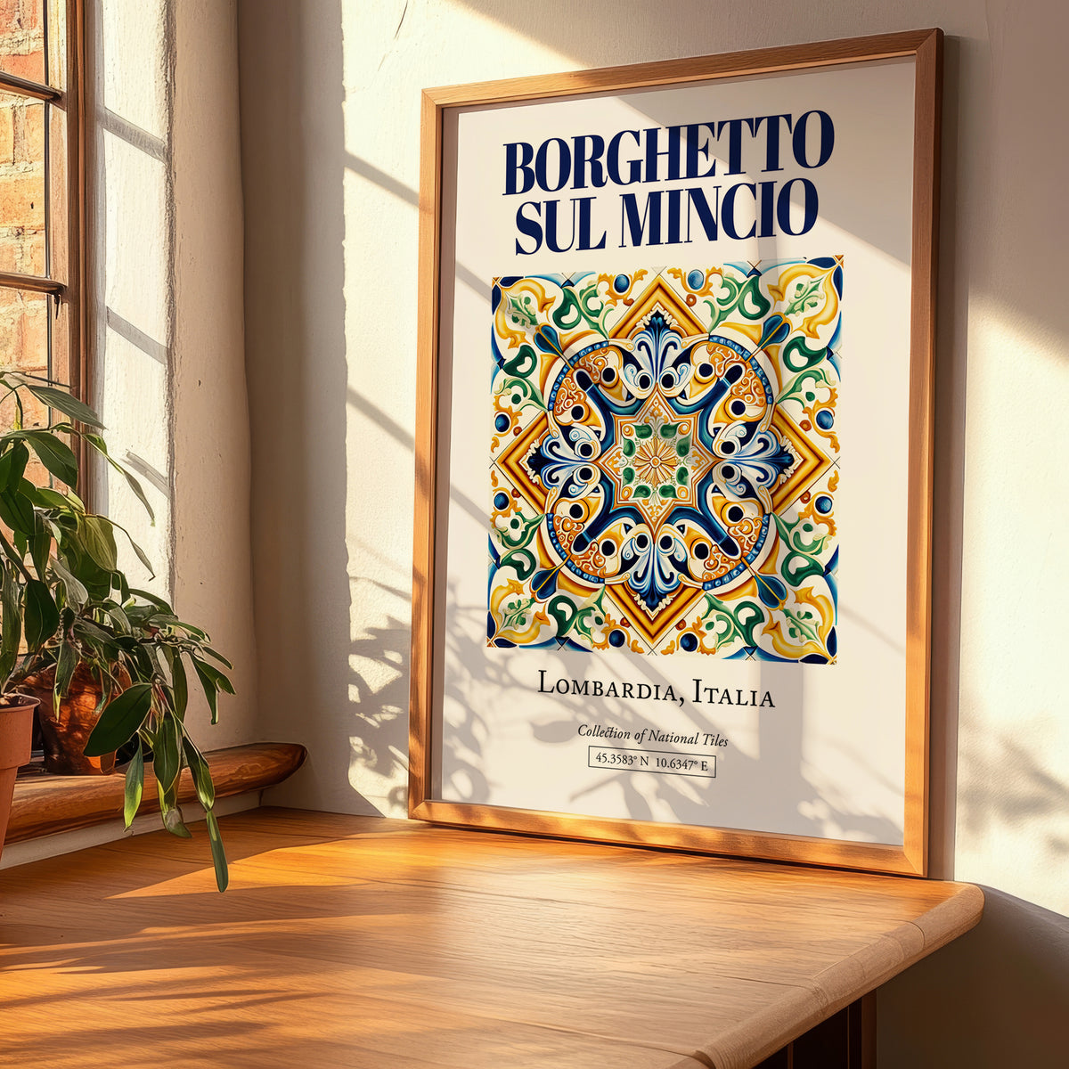 Borghetto sul Mincio, Italy – Travel Print, clean layout with no caption