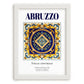 Abruzzo, Italy – Travel Destination Art, placed in minimal white frame
