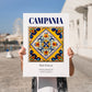 Campania, Italy – Global Cities Wall Print, no-text version framed in wood