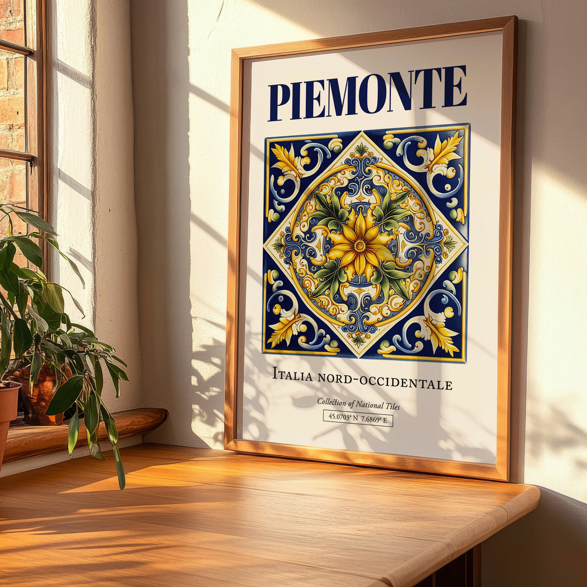 Piemonte (Piedmont), Italy – Travel Wall Decor, clean layout with no caption