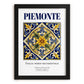 Piemonte (Piedmont), Italy – Travel Wall Decor, in sleek black frame