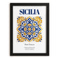 Sicilia (Sicily), Italy – Travel Wall Art, in sleek black frame