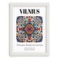 Vilnius, Lithuania – Travel Print, placed in minimal white frame