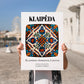 Klaipėda, Lithuania – Cityscape Wall Art, no-text version framed in wood