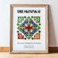 Druskininkai, Lithuania – Cultural Heritage Wall Art, in wooden frame leaning on the floor