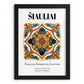 Šiauliai, Lithuania – Cityscape Wall Art, in sleek black frame