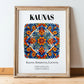 Kaunas, Lithuania – Travel Wall Art, in wooden frame leaning on the floor