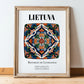 Lietuva, Lithuania – Wanderlust Wall Decor, in wooden frame leaning on the floor