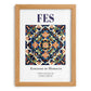 Fes, Morocco – Travel Poster, set in oak frame