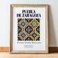 Puebla de Zaragoza, Mexico – Cultural Heritage Wall Art, in wooden frame leaning on the floor