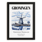 Groningen, Netherlands – Travel Poster, in sleek black frame