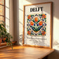 Delft, Netherlands – Country Culture Poster, clean layout with no caption