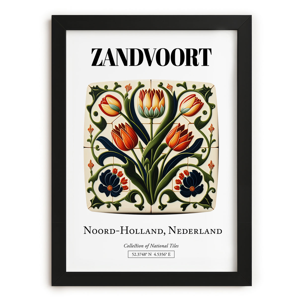 Zandvoort, Netherlands – Travel Wall Art, in sleek black frame