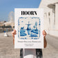 Hoorn, Netherlands – Travel Print, no-text version framed in wood