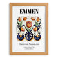 Emmen, Netherlands – Travel Poster, set in oak frame