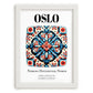 Oslo, Norway – National Pride Wall Decor, placed in minimal white frame
