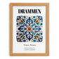 Drammen, Norway – Travel Poster, set in oak frame