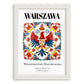 Warszawa, Poland – Wanderlust Wall Decor, placed in minimal white frame