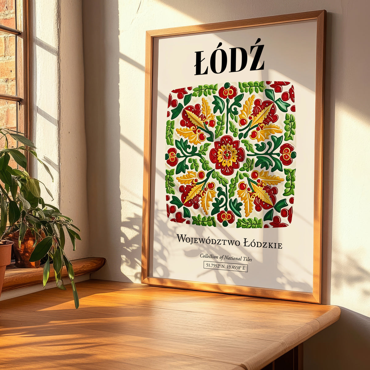 Łódź, Poland – Wanderlust-Inspired Poster, clean layout with no caption
