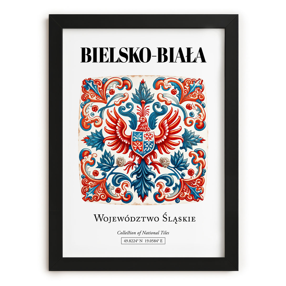 Bielsko-biała, Poland – Travel Wall Art, in sleek black frame