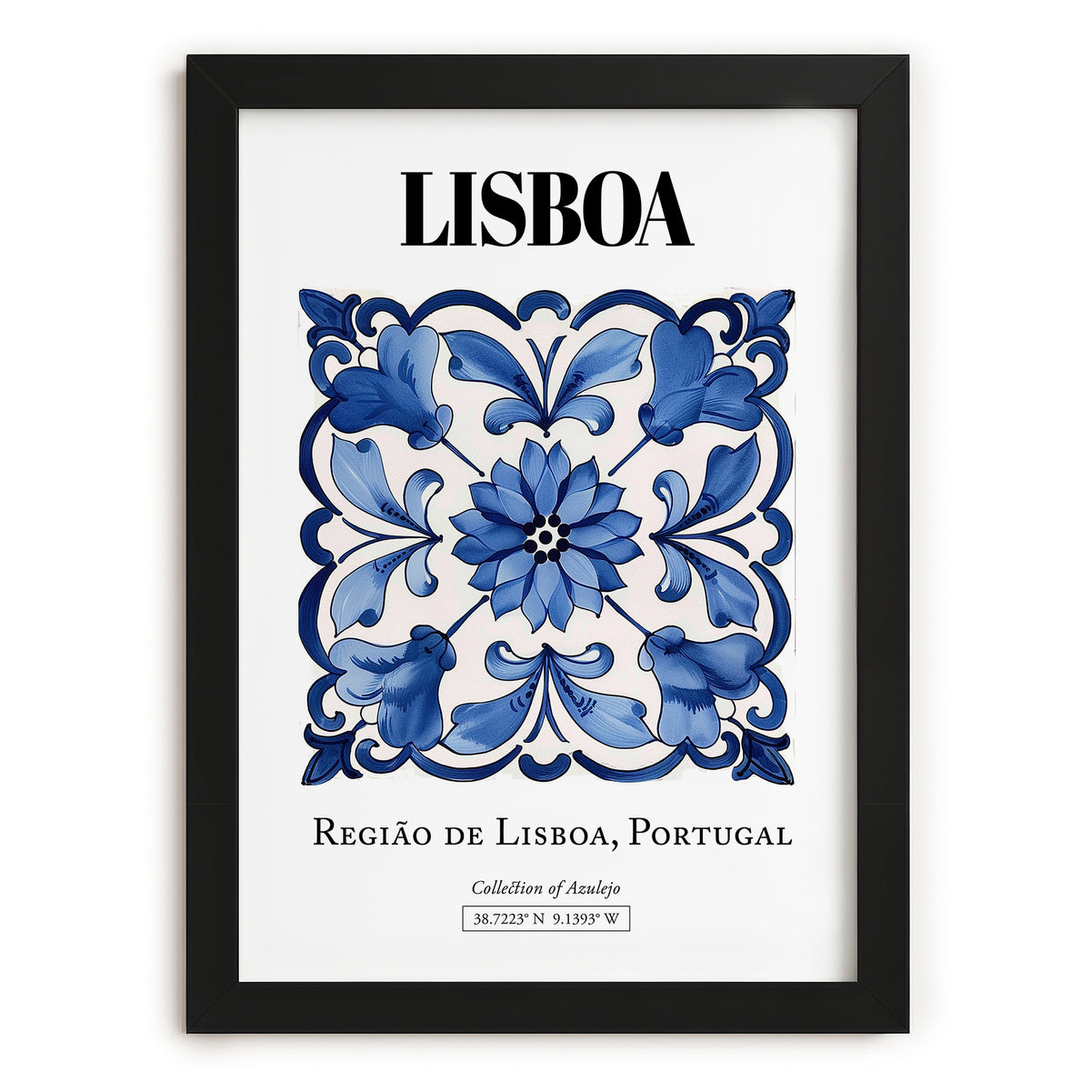 Lisboa, Portugal – Travel Print, in sleek black frame