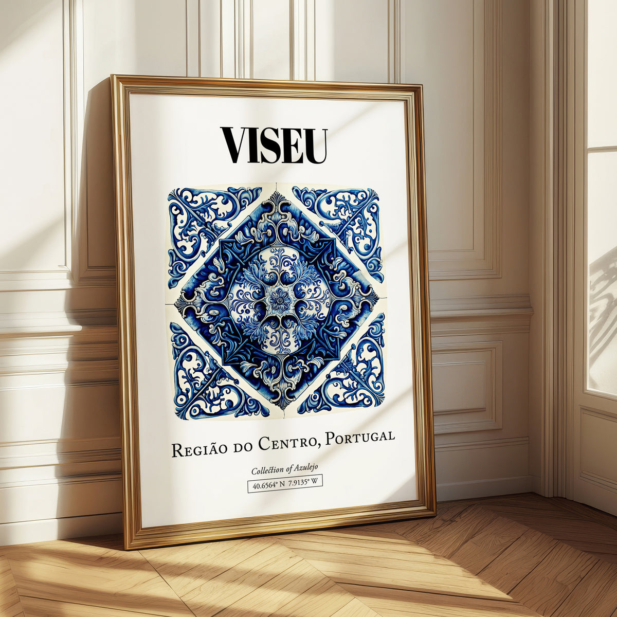 Viseu, Portugal – Travel Print, styled in a charming Paris street view