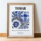 Tomar, Portugal – Travel Memories Wall Print, in wooden frame leaning on the floor