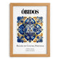 Óbidos, Portugal – Travel Print, set in oak frame