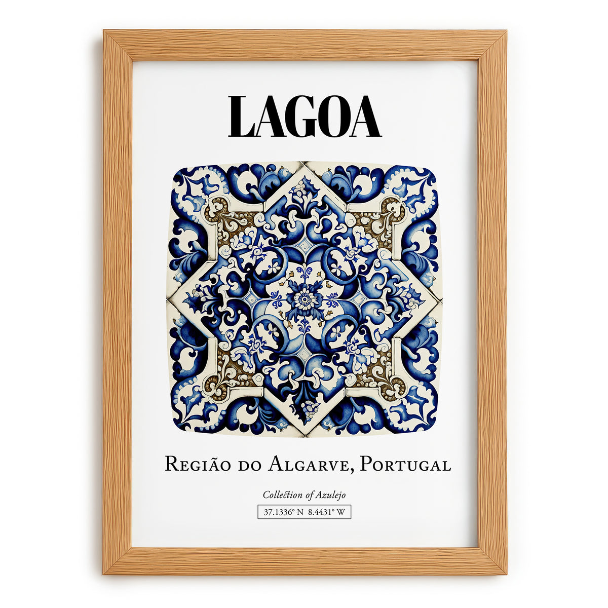 Lagoa, Portugal – Travel Wall Art, set in oak frame