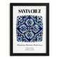 Santa Cruz, Portugal – Minimalist Travel Print, in sleek black frame
