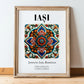 Iași, Romania – Cityscape Wall Art, in wooden frame leaning on the floor