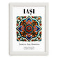 Iași, Romania – Cityscape Wall Art, placed in minimal white frame