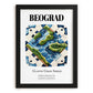 Beograd, Romania – Travel Wall Art, in sleek black frame