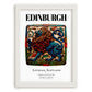 Edinburgh, Scotland – Travel Poster, placed in minimal white frame