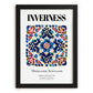 Inverness, Scotland – Cityscape Wall Art, in sleek black frame