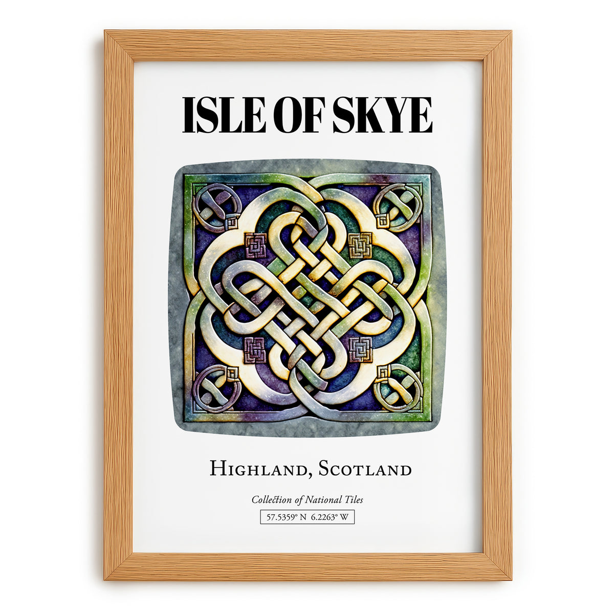 Isle Of Skye, Scotland – Cityscape Wall Art, set in oak frame