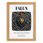 Falun, Sweden – Travel Poster, set in oak frame