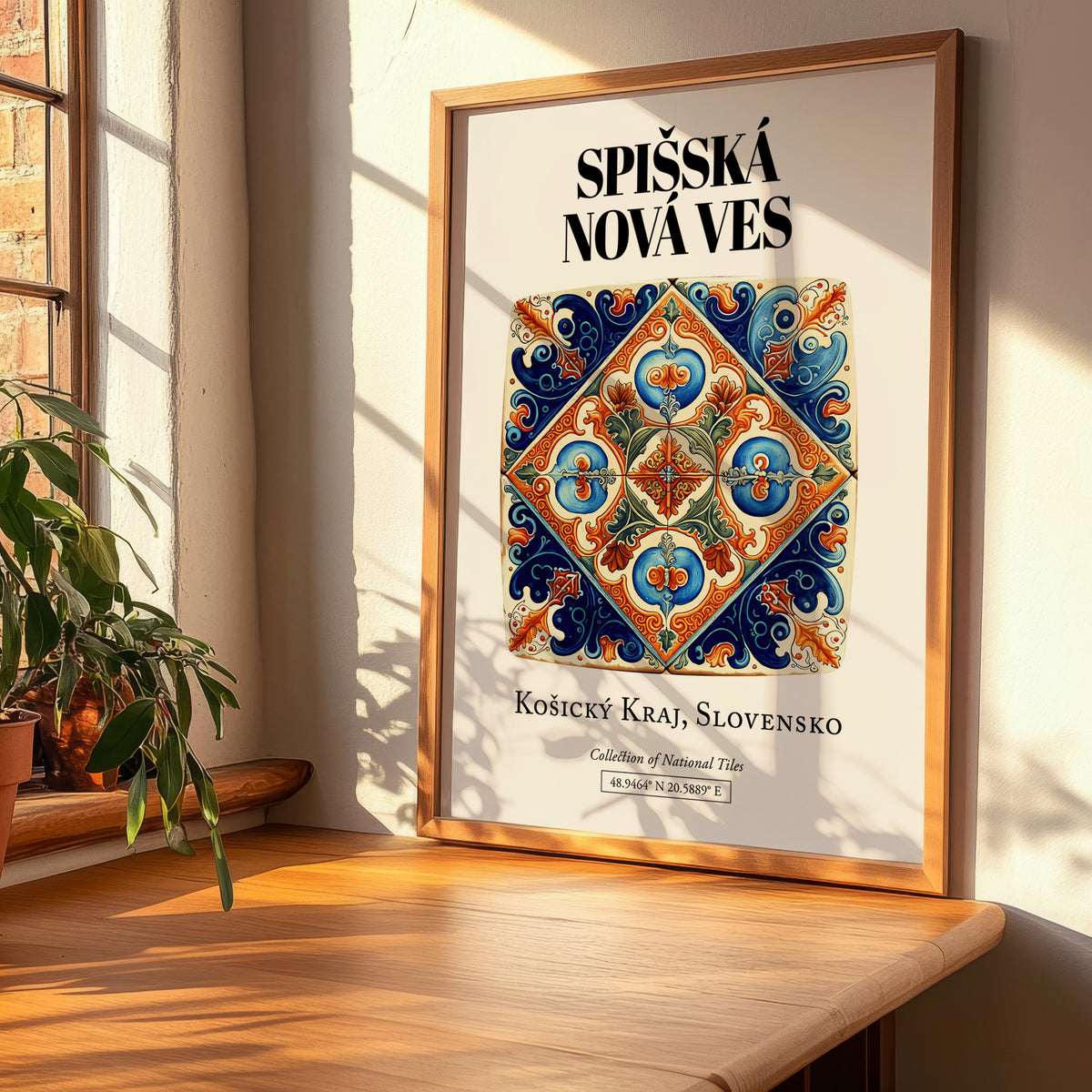 Spišská Nová Ves, Slovakia – Retro Travel Poster, clean layout with no caption
