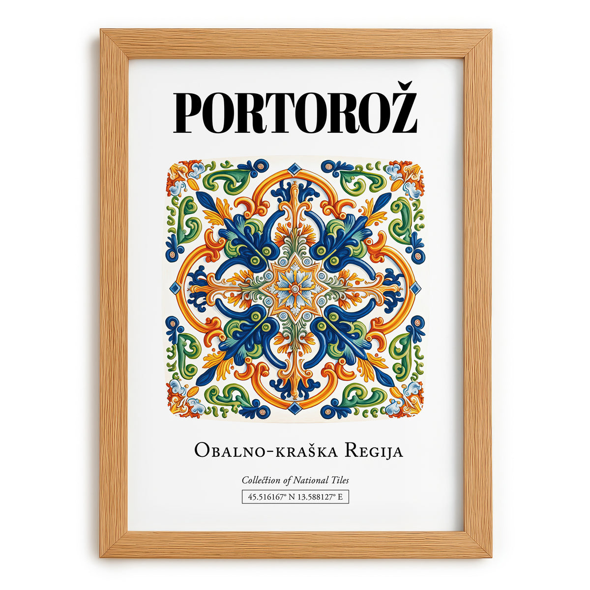 Portorož, Slovenia – Global Wall Art, set in oak frame