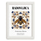 Radovljica, Slovenia – Away From Home Poster, placed in minimal white frame