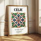 Celje, Slovenia – Minimalist Travel Print, styled in a charming Paris street view