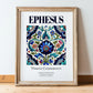 Ephesus, Turkey – Wanderlust-Inspired Poster, in wooden frame leaning on the floor