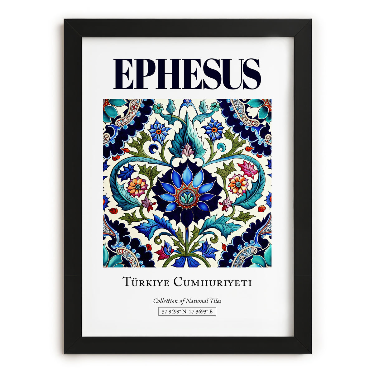 Ephesus, Turkey – Wanderlust-Inspired Poster, in sleek black frame