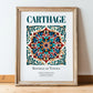 Carthage, Tunisia – Global Cities Wall Print, in wooden frame leaning on the floor
