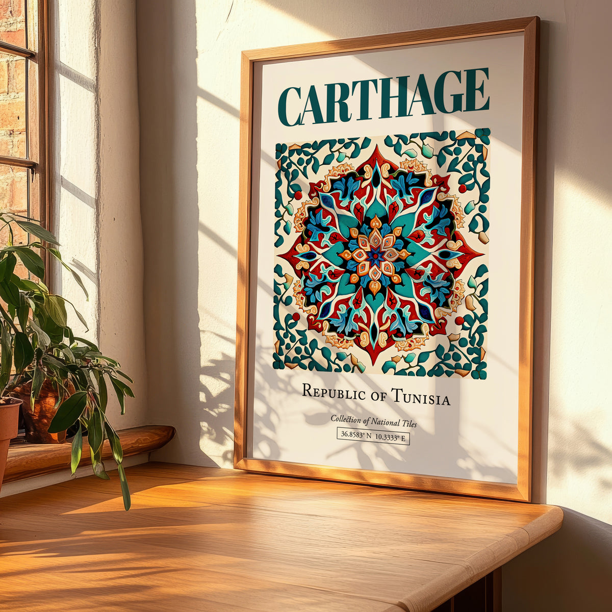 Carthage, Tunisia – Global Cities Wall Print, clean layout with no caption