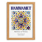 Hammamet, Tunisia – Travel Print, set in oak frame